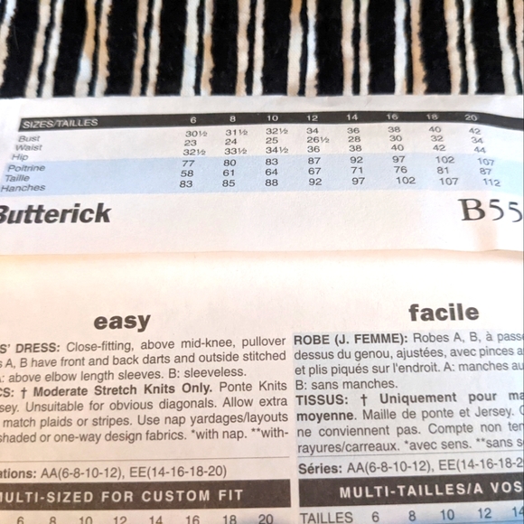 Butterick B5559 inspired by Maggy London size EE 14-16-18-20 pattern only - Picture 3 of 3
